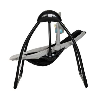 Qute Schommelstoel Q-Swing Softgrey Uil / Zwart Frame