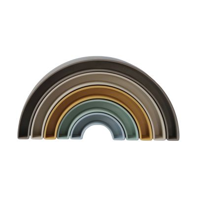 Mushie Stacker Toy Rainbow Hillside