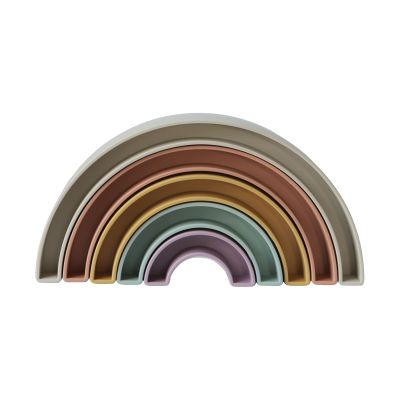 Mushie Stacker Toy Rainbow - Tropical