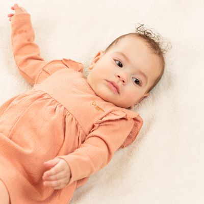 Babylook Crepe Jurk - Mt. 74 - Cameo Brown