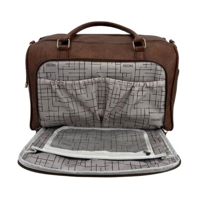 Isoki Double Zip Satchel Bag Redwood