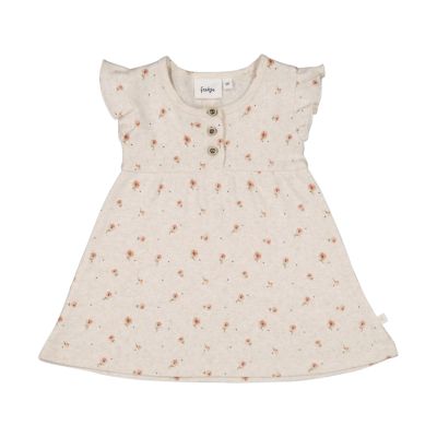 Feetje Sweet Poppy Jurk - Offwhite melange