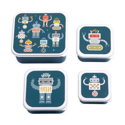 A Little Lovely Company Lunch & Snack Box Set - Robots A Little Lovely Company Lunch & Snack Box Set - Robots