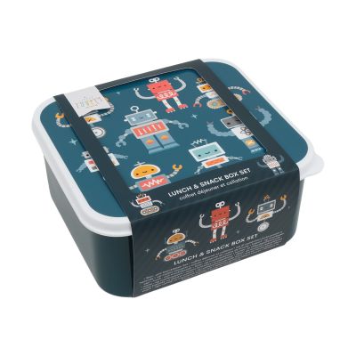 A Little Lovely Company Lunch & Snack Box Set - Robots A Little Lovely Company Lunch & Snack Box Set - Robots