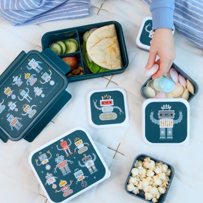 A Little Lovely Company Lunch & Snack Box Set - Robots A Little Lovely Company Lunch & Snack Box Set - Robots