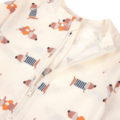 Lässig Beach Dog UV Pakje Korte Mouw - Maat 62/68 - Orange/Dark Sea
