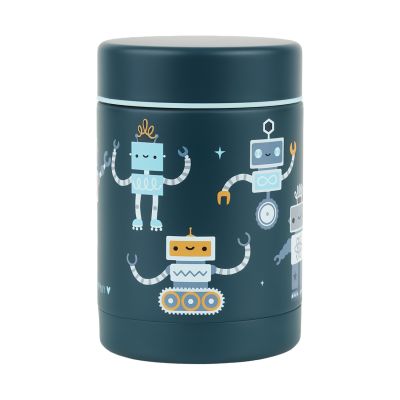 A Little Lovely Company Geïsoleerde RVS Food Jar - Robots