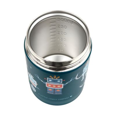 A Little Lovely Company Geïsoleerde RVS Food Jar - Robots