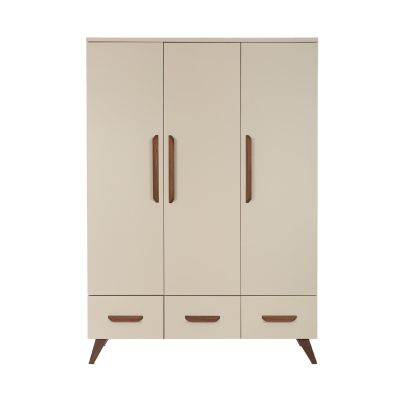 TWF Ledikant 60 x 120 - Commode 3 Laden - Hanglegkast XL 3 Deuren 2 Lade Salerno Walnoot TWF Ledikant 60 x 120 - Commode 3 Laden - Hanglegkast XL 3 Deuren 2 Lade Salerno Walnoot
