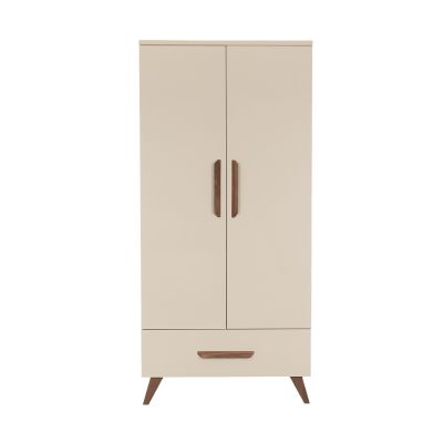 TWF Ledikant 60 x 120 - Commode XL 3 Laden 1 Deur Salerno Metaal - Hanglegkast 2 Deuren 1 Lade Salerno Walnoot