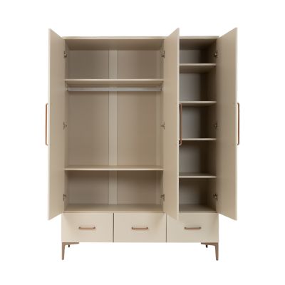 TWF Meegroeibed - Commode XL 3 Laden 1 Deur - Hanglegkast XL 3 Deuren 2 Lade Salerno Metaal