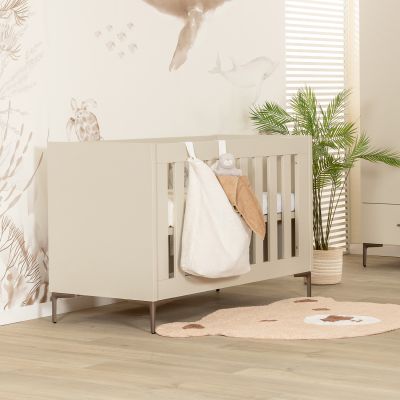 TWF Ledikant 60 x 120 - Commode XL 3 Laden 1 Deur Salerno Metaal - Hanglegkast 2 Deuren 1 Lade Salerno Metaal