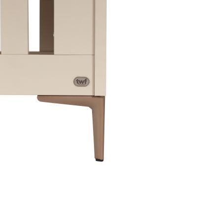 TWF Ledikant 60 x 120 - Commode XL 3 Laden 1 Deur Salerno Metaal - Hanglegkast 2 Deuren 1 Lade Salerno Metaal