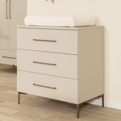TWF Ledikant 70 x 140 - Commode 3 Laden Salerno Metaal