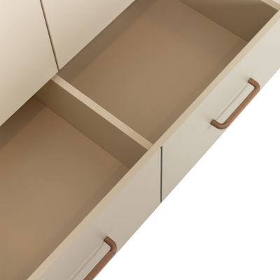 TWF Meegroeibed - Commode XL 3 Laden 1 Deur - Hanglegkast XL 3 Deuren 2 Lade Salerno Metaal