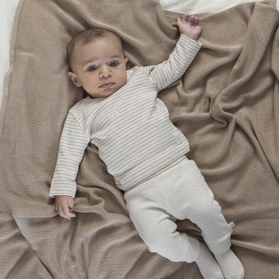 Feetje T-Shirt Rib Streep The Magic Is In You Taupe Melange 68