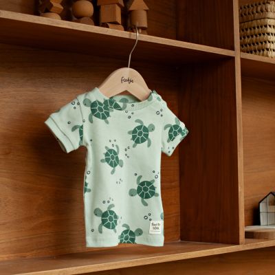 Feetje Premium Summerwear Shortama - Timmy Turtle - Mt. 80 - Mint Feetje Premium Summerwear Shortama - Timmy Turtle - Mt. 80 - Mint