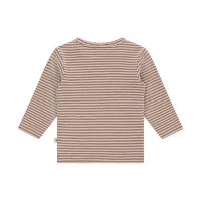 A Tiny Story Long Sleeve Streep T-Shirt - Maat 68 - Cookie