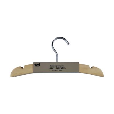 TWF Kledinghanger Hout Naturel (3 stuks)