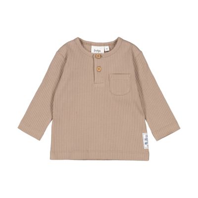 Feetje Let&#039;s Go! Longsleeve Rib Shirt - Taupe