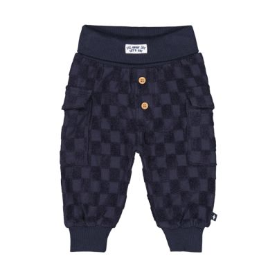 Feetje Let&#039;s Go! Geruite Badstof Broek - Marine