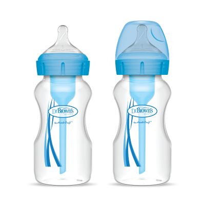 Dr. Brown's Fles Brede Hals Options+ Blauw 270ml 2-Pack