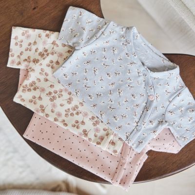 Dirkje Romper Korte Mouw Multi Colour Pink 3-Pack 44