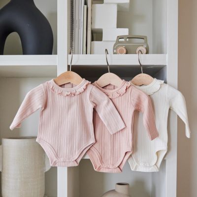 Dirkje Romper Lange Mouw Multi Colour Pink 3-Pack 50/56