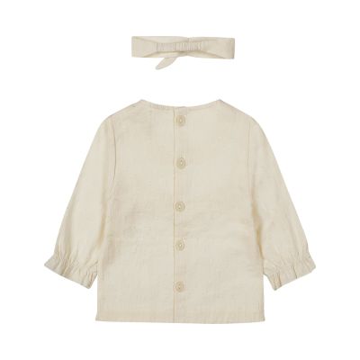 Dirkje Blouse Lange Mouw + Haarband Off White 74 Dirkje Blouse Lange Mouw + Haarband Off White 74