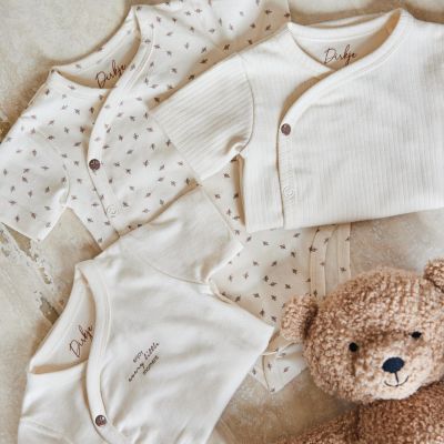 Dirkje Romper Overslag Korte Mouw Off White 3-Pack 44