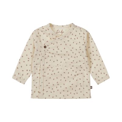 Dirkje T-shirt Overslag Manches longues Blanc cassé