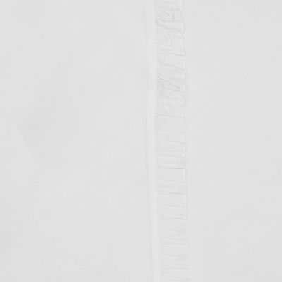 Witlof For Kids Ledikantlaken Tuck-Inn Ruffle Wit 60 x 120 cm