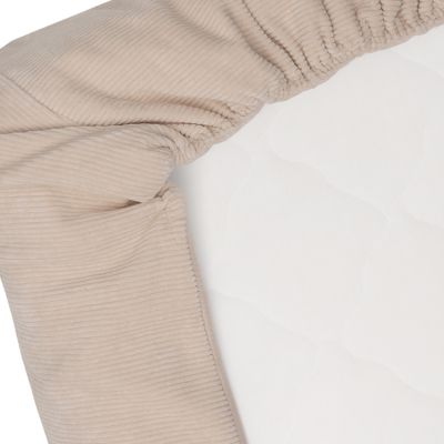Witlof For Kids Ledikantdeken Tuck-Inn Soft Sand Velvet Rib 60 x 120 cm