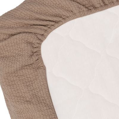 Witlof For Kids Ledikantdeken Tuck-Inn Urban Taupe Waves 60 x 120 cm