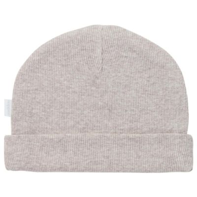 Noppies Muts Rib Nevel Taupe Melange  3-6 mnd