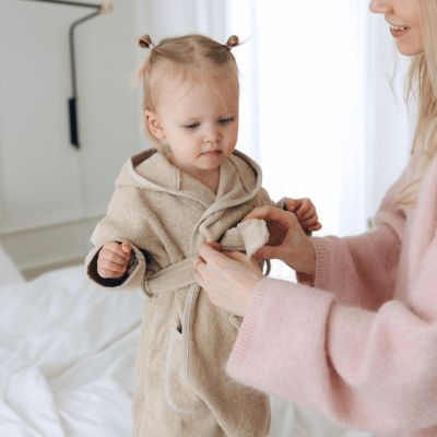 Funnies Badjas - 0-12 mnd - Sandstone Grey Funnies Badjas - 0-12 mnd - Sandstone Grey