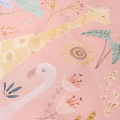 Little Dutch Blooming Safari Ledikant Dekbedovertrek - 100 x 140 cm - Roze