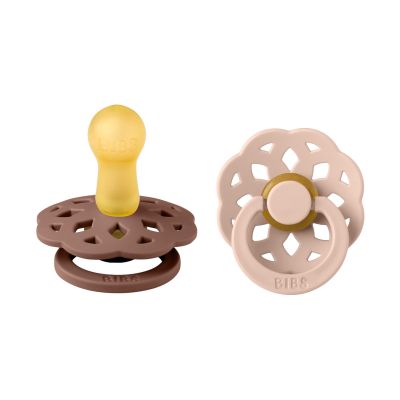 Bibs Fopspeen Boheme Round 6-18mnd Woodchuck/Blush (2 stuks)