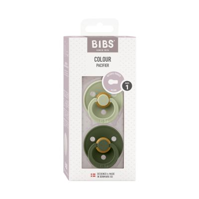 BiBs Fopspeen - Rond - 2 Stuks - 0-6 Mnd - Sage/Hunter Green