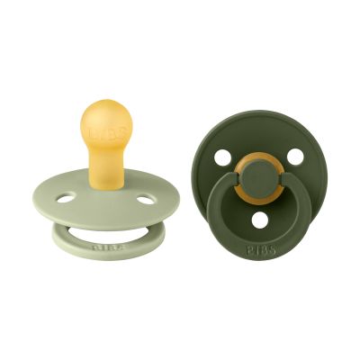 BiBs Fopspeen - Rond - 2 Stuks - 6-18 Mnd - Sage/Hunter Green 