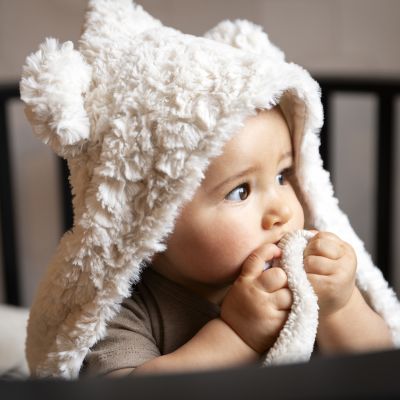 Baby's Only Wikkeldeken Met Oortjes Snow Wolwit