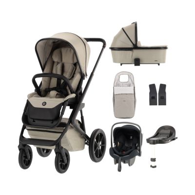 Qute Q-Rider Plus Kinderwagen - Mineral Clay | Kidsriver Curve Autostoel - Black | Kidsriver Isofix Base Qute Q-Rider Plus Kinderwagen - Mineral Clay | Kidsriver Curve Autostoel - Black | Kidsriver Isofix Base