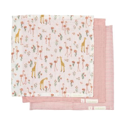 Little Dutch Blooming Safari Monddoekjes Set - 25 x 25 cm