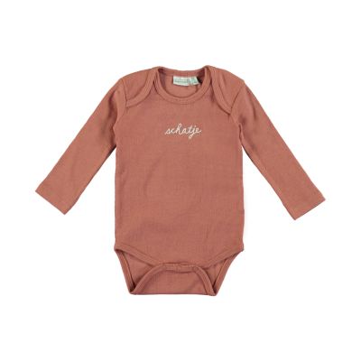 Babylook Romper Schatje Rib Cedar Wood