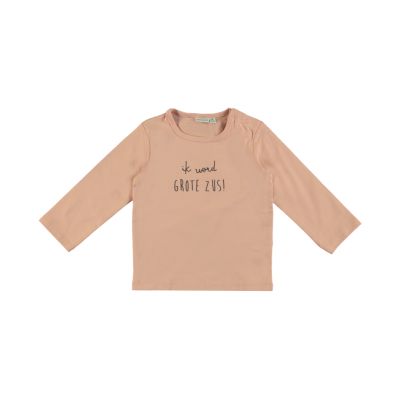 Babylook T-Shirt Grote Zus Peach Beige