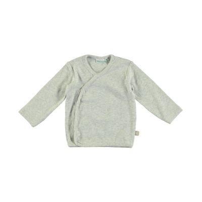 Babylook T-Shirt Overslag Rib Oatmeal Melee