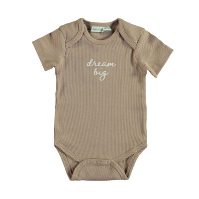 Babylook Dream - Robe à manches courtes en côtes - Taupe chaud