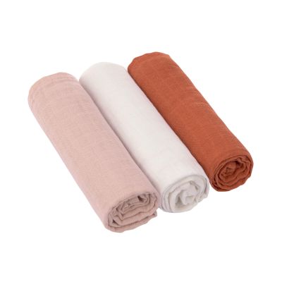 Lässig Swaddle &amp; Burp Blanket L Milky 85 x 85 cm