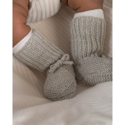 Lodger Slipper Knit Steel 0-6mnd