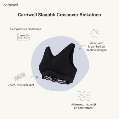 Carriwell Crossover Slaapbh Biokatoen Zwart Mt. S